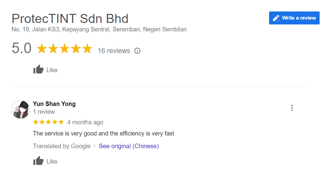 Customer Review - The service is very good and the efficiency is very fast